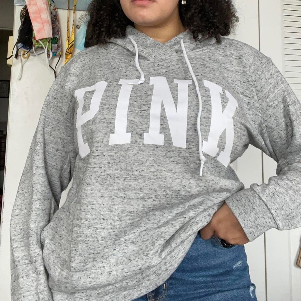 Grey Victorias Secret PINK hoodie.